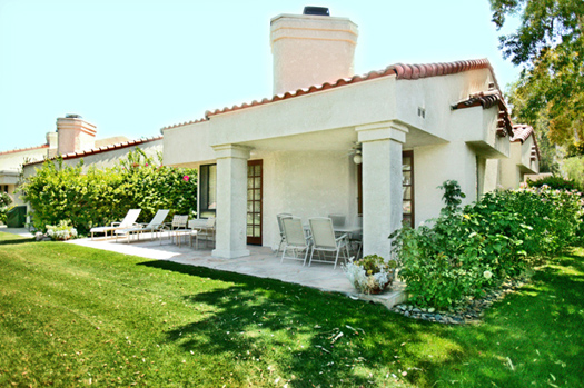 rear patio facing 10th fairway of mountain course 