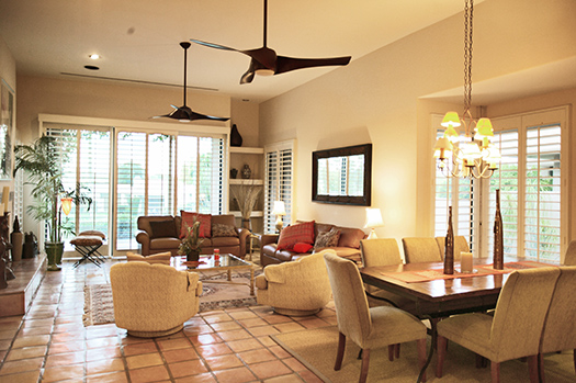 living room with fireplace