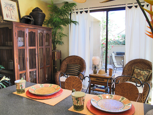breakfast bar in kitchen
