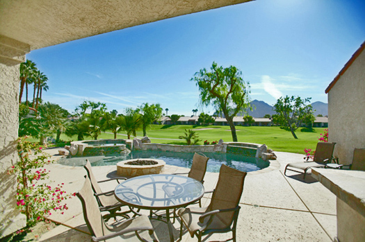 pool and patio courtyard