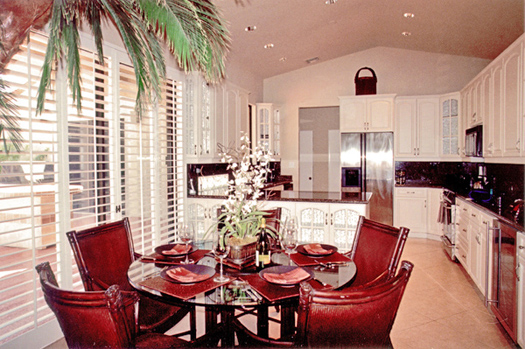kitchen and dining area